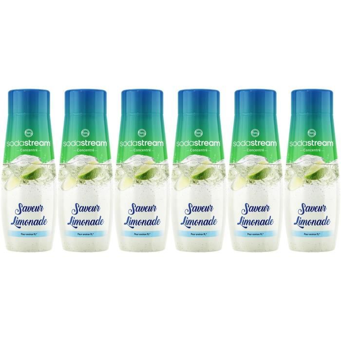 Concentrés SODASTREAM - Lot de 6 Concentrés Limonade - Jusqu'a 54L de boissons - 440ml