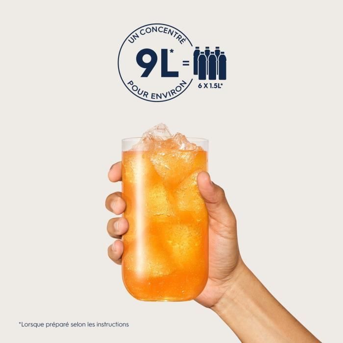 Concentrés SODASTREAM - Lot de 6 concentrés Orange - Jusqu'a 54L de boissons - 440 ml