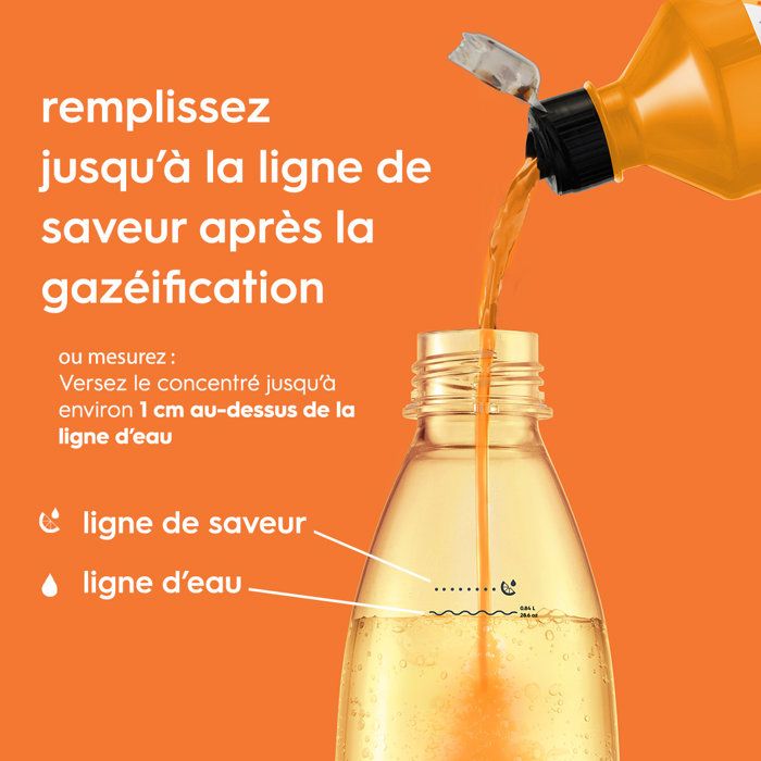 Concentrés SODASTREAM - Lot de 6 concentrés Orange - Jusqu'a 54L de boissons - 440 ml