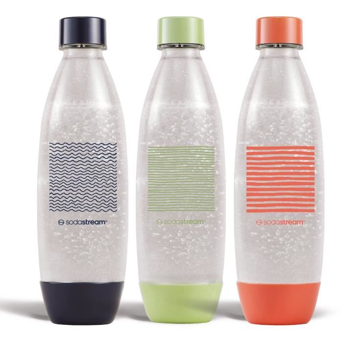 Bouteilles SODASTREAM - Fuse Edition Limitée - Pack de 3 bouteilles 1L - Sans PFAS