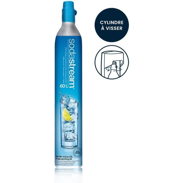 Recharge de gaz supplÈmentaire 60L originale a visser - SodaStream - ConsignÈe - Bleu - Machine a soda