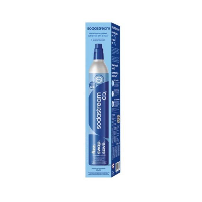 Recharge Gaz SODASTREAM - Systeme original a viser - Jusqu'a 60L d'eau gazéifier