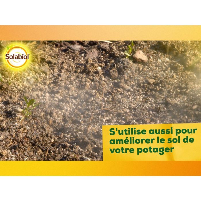 SOLABIOL Carbonate de chaux & de magnésium - 10kg - Granulés - Corrige l'acidité du sol - Action progressive & durable