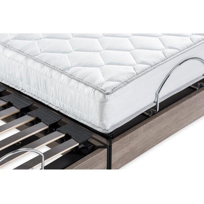 Ensemble matelas+sommier relaxation électrique COMFORT - 2x80x200 cm - Matelas mousse - DEKO DREAM Samba