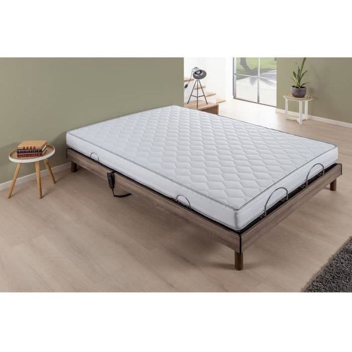 Ensemble relaxation électrique COMFORT matelas + sommier - 140x200 cm - Mousse - DEKO DREAM Samba