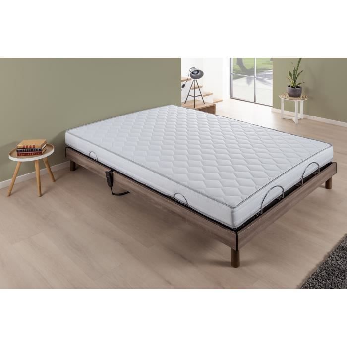 Ensemble relaxation Èlectrique COMFORT matelas + sommier - 140x200 cm - Mousse - DEKO DREAM Samba