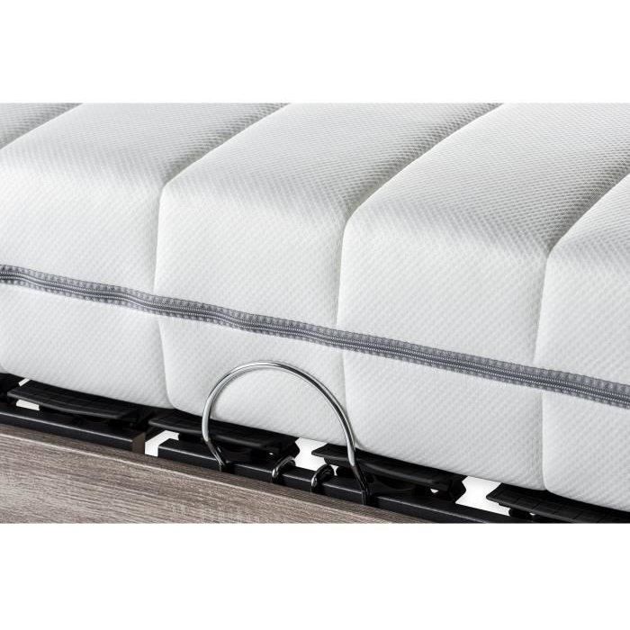 DEKO DREAM Ensemble matelas+sommier relaxation électrique COMFORT Dreamzone - 140x200 cm - Matelas ressorts ensachés