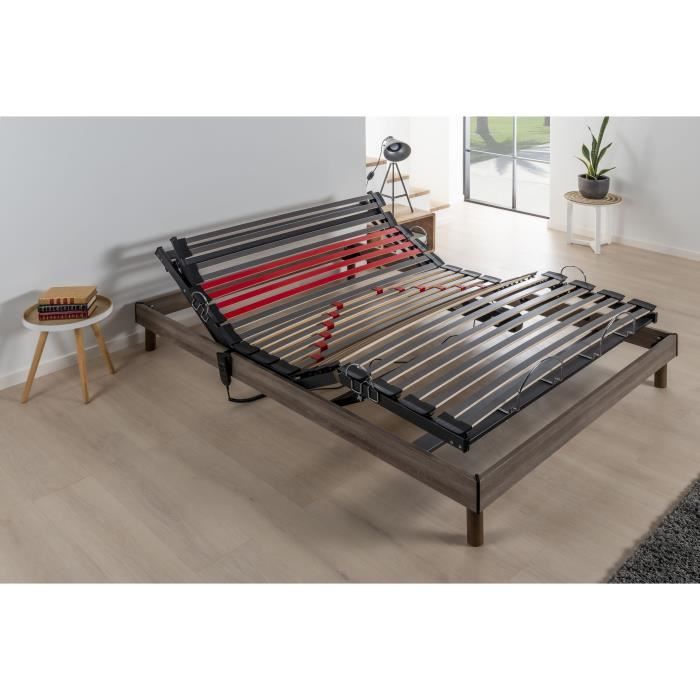DEKO DREAM Ensemble matelas+sommier relaxation Èlectrique COMFORT Dreamzone - 140x200 cm - Matelas ressorts ensachÈs