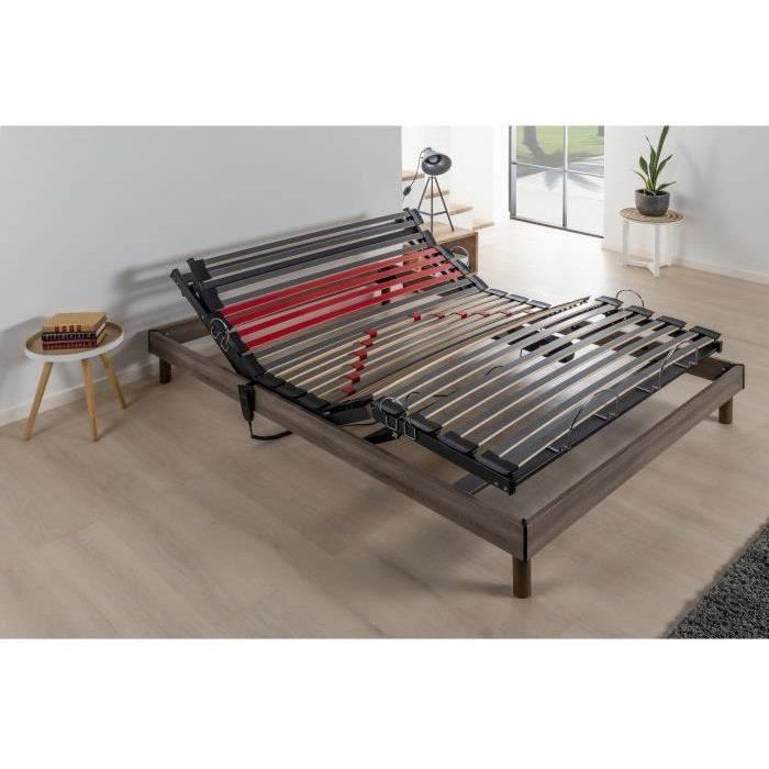 DEKO DREAM Ensemble matelas+sommier relaxation électrique COMFORT Dreamzone - 140x200 cm - Matelas ressorts ensachés