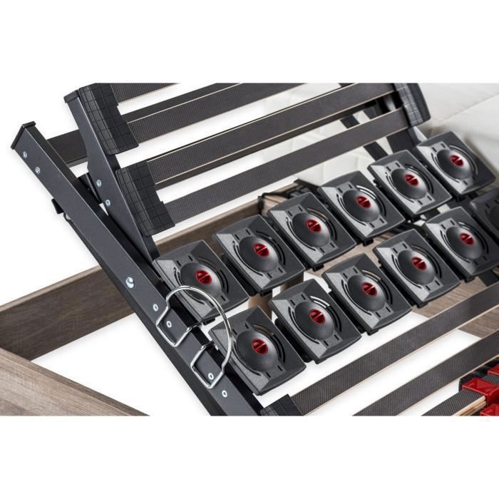 Ensemble matelas + sommier relaxation Èlectrique ERGO 2 Dreamzone - 2x80x200 cm - Ressorts ensachÈs - DEKO DREAM Ergo 2