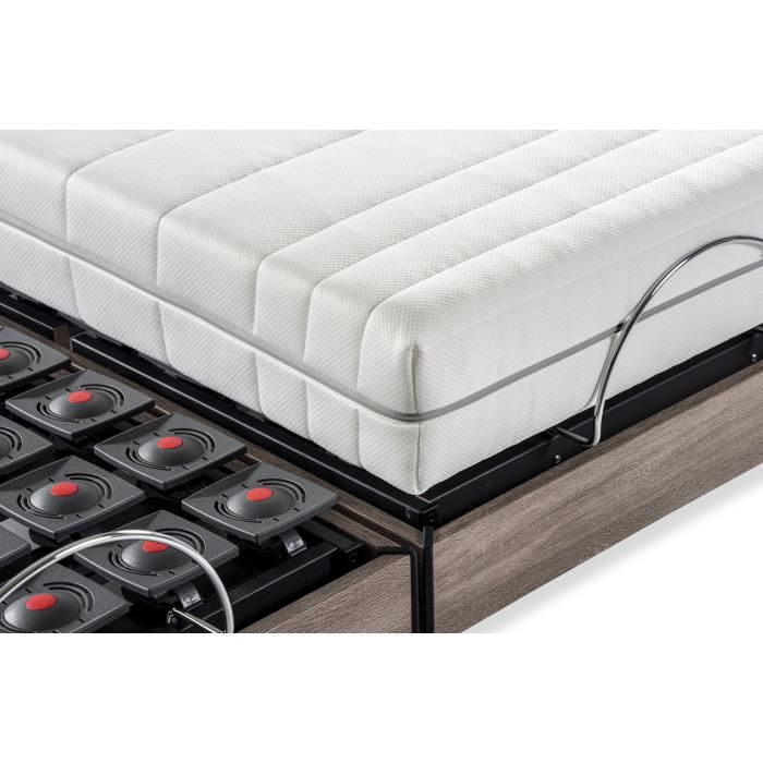 Ensemble matelas + sommiers relaxation électrique - 2x90x200 cm - Matelas ressorts ensachés - ERGO 9 Dreamzone - DEKO DREAM