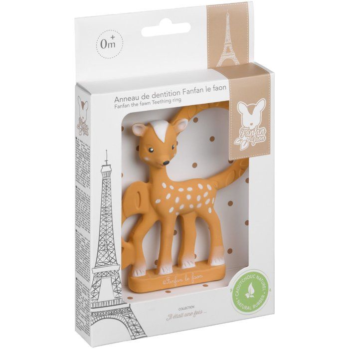 Anneau de dentition - SOPHIE LA GIRAFE - Fanfan le Faon - Multi-textures - Caoutchouc naturel
