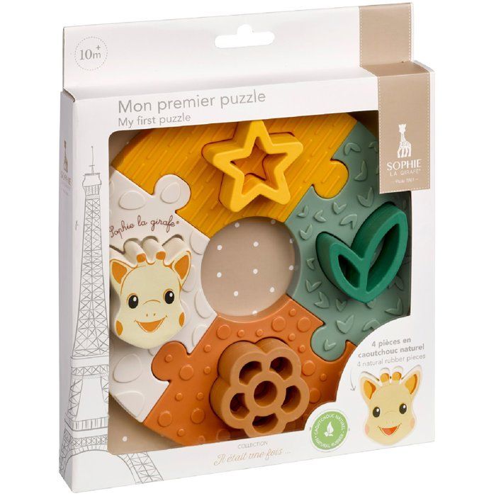 Puzzle d'éveil - SOPHIE LA GIRAFE - Mon Premier Puzzle - 8 pieces - Caoutchouc naturel