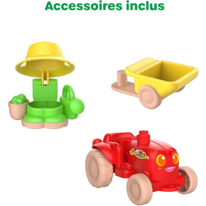 Set d'accessoires - SOPHIE LA GIRAFE - Jardinier - Tracteur - Brouette - Tenue complete