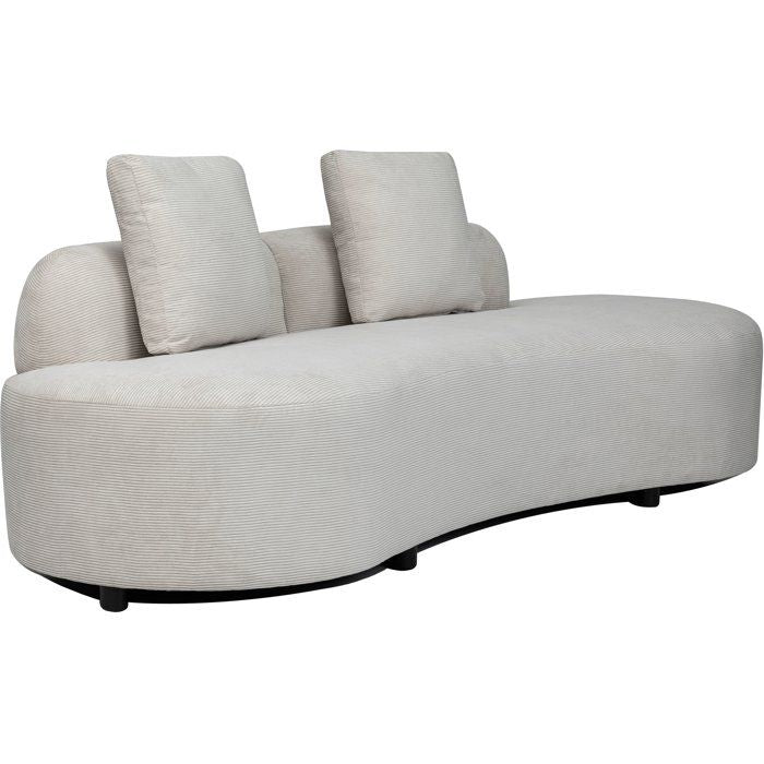 Canapé fixe - 4 places - SOPHIE - Tissu Beige - 232 x 94 x 70 cm