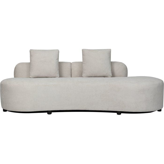 Canapé fixe - 4 places - SOPHIE - Tissu Beige - 232 x 94 x 70 cm