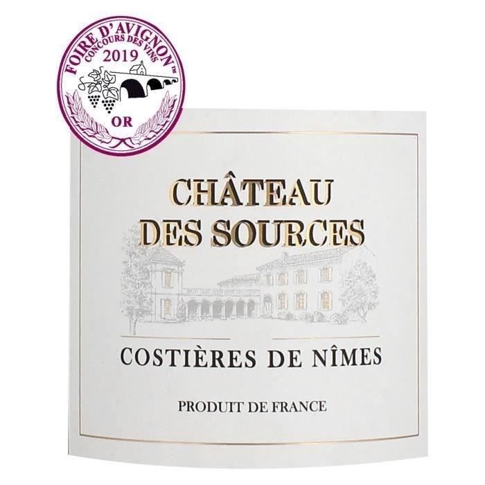 Château des Sources 2019 AOC Costieres de Nîmes - Vin rouge de la Vallée du Rhône