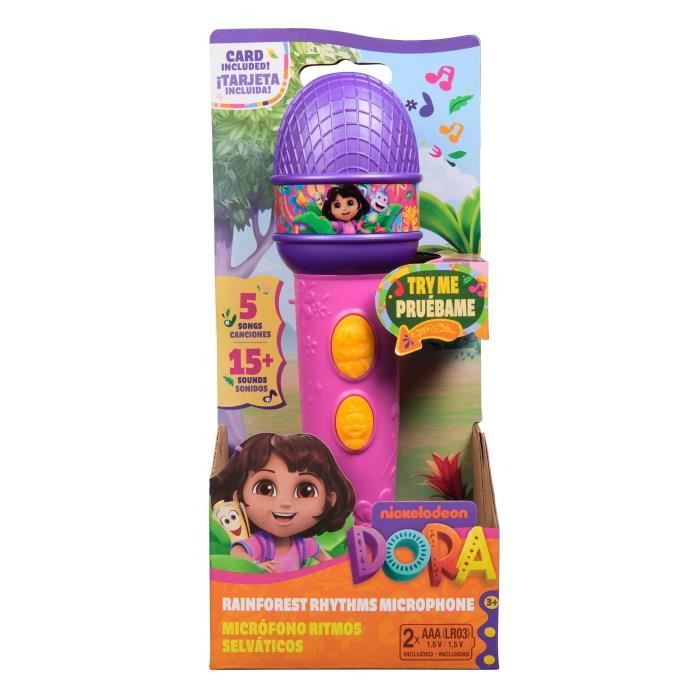 Dora - Micro a fonctions - 18cm - 4 chansons et 9 sons - des 3 ans - Dora l'exploratrice