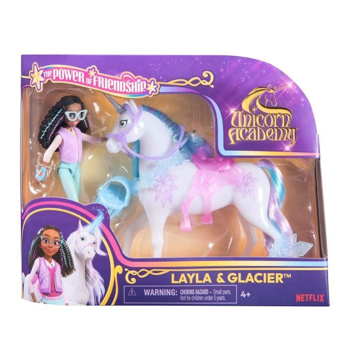 Figurines Layla + Glacier - 5 accessoires inclus - des 4 ans - L'École des Licornes