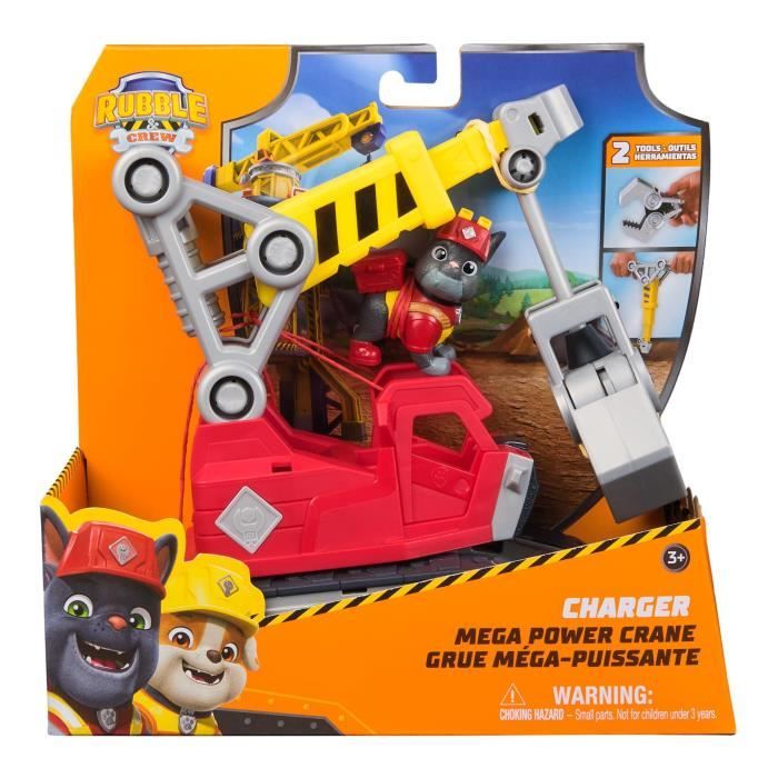 Ruben & Compagnie - Figurine Charlie + véhicule grue - des 4 ans - La Pat'Patrouille