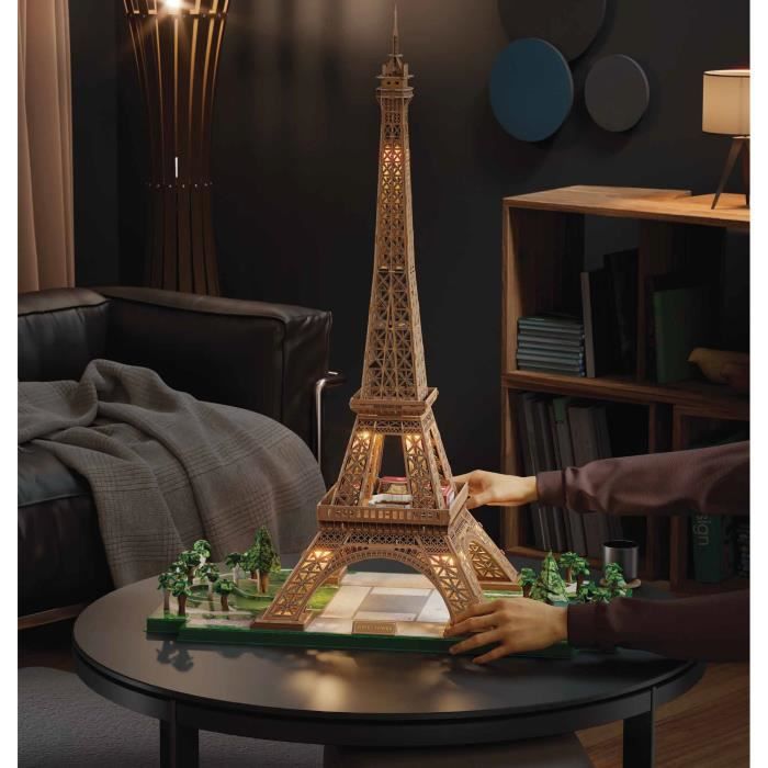 4D Build - Puzzle 3D - Tour Eiffel lumineuse - 252 pieces - 90cm - des 12 ans