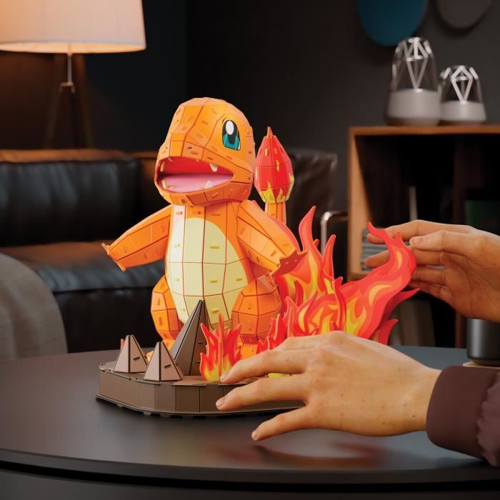 4D Build - Puzzle 3D - Salameche Pokémon - 241 pieces - 26cm - des 12 ans