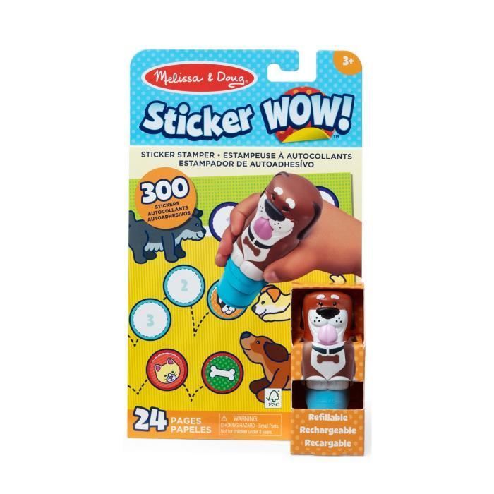 Pack tampon d'autocollants + bloc d'activités + tampon - des 3 ans - Melissa & Doug