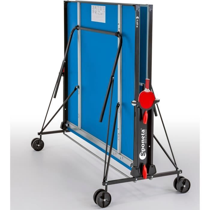 SPONETA - Table Tennis de Table - Table Ping Pong Compacte - Usage extÈrieur - Bleu et noir