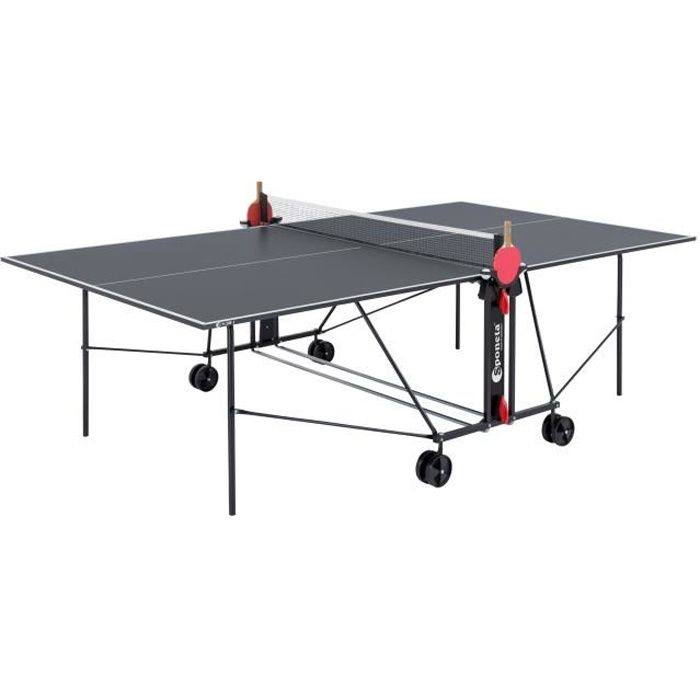 SPONETA - Table Tennis de Table - Table Ping Pong Compacte - Usage ExtÈrieur - Gris et noir
