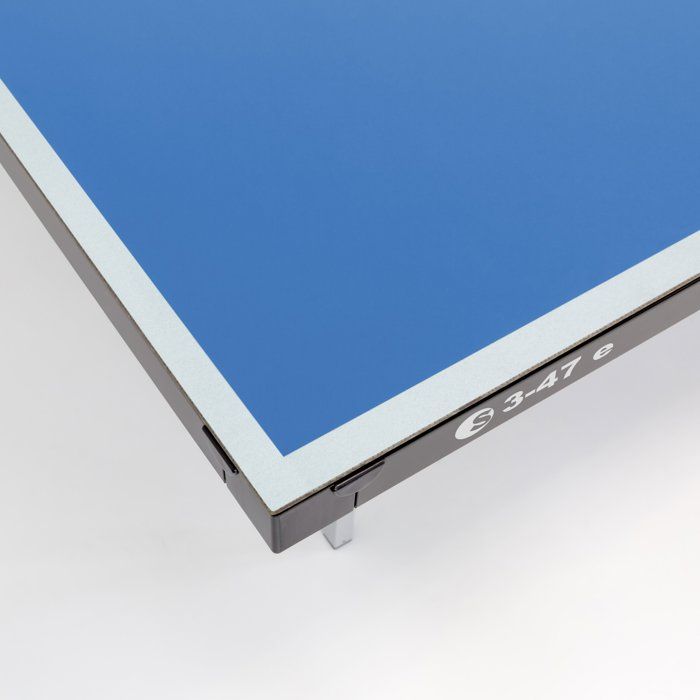 Table tennis de table - SPONETA - S3-47 e - Pliable - Usage extérieur - Demi-plateau relevable - Gris et bleu