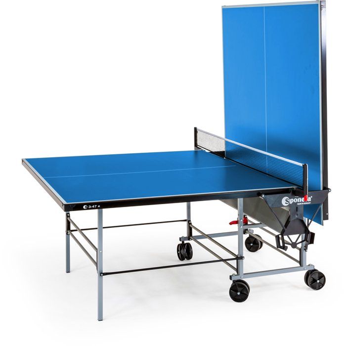 Table tennis de table - SPONETA - S3-47 e - Pliable - Usage extérieur - Demi-plateau relevable - Gris et bleu