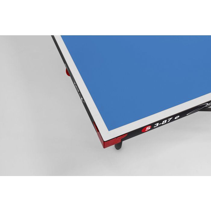 Table tennis de table - SPONETA - S3-87e - Pliable - Usage extérieur - Filet + rangements + roues multi-directionnelles - Bleu/noir