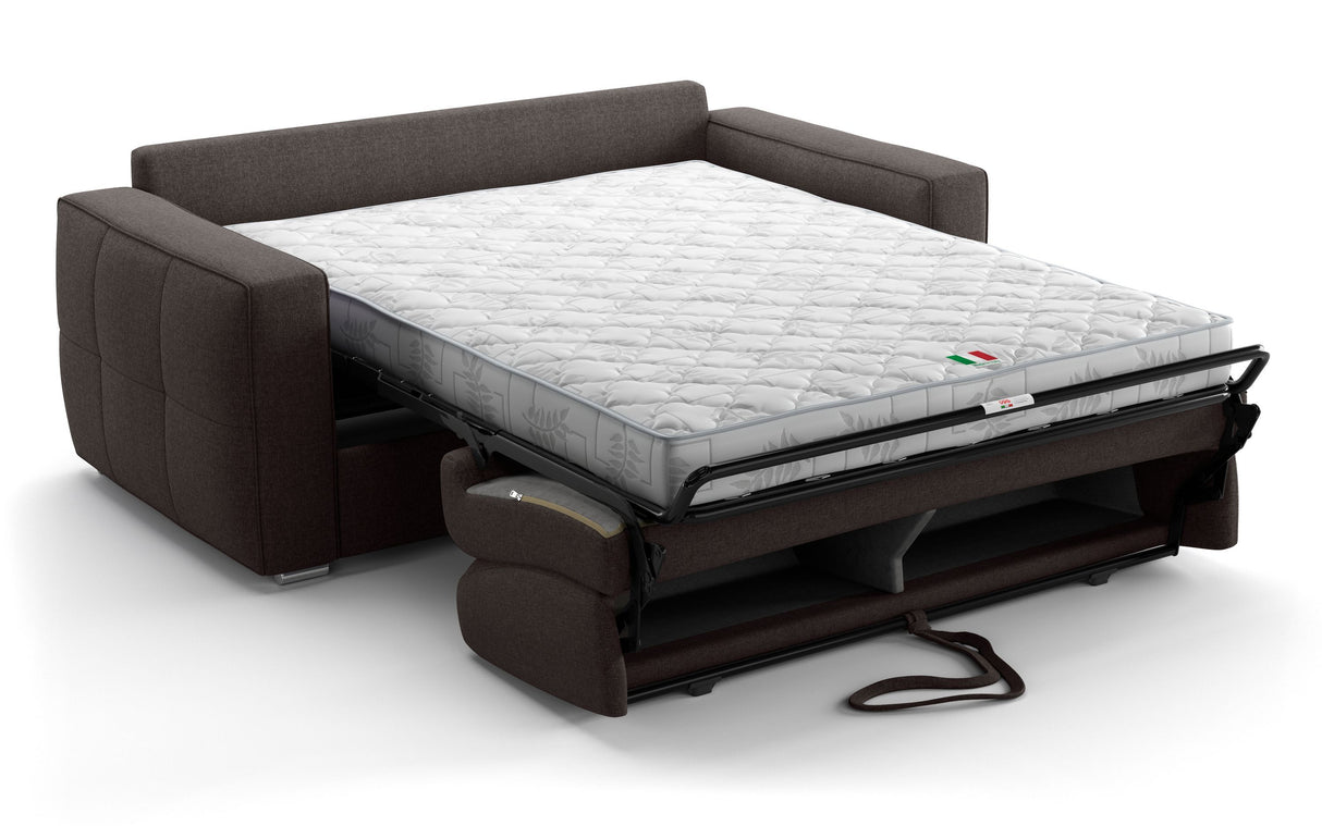 Canapé convertible express - 3 places - SQUARE - Tissu Gris anthracite - 200 x 105 x 90 cm