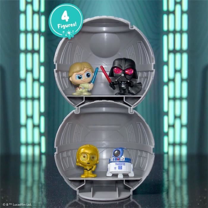 Figurines a collectionner Doorables STAR WARS, Capsule Galaxy Peek, 4 figurines 4 cm, 25 a collectionner, modeles aléatoires
