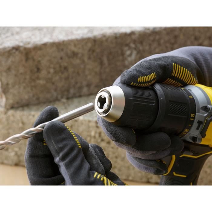 Perceuse visseuse a percussion sans fil - 18V - STANLEY FATMAX V20 - SFMCD715D2K-QW - Brushless - 60Nm - 2 batteries 2 Ah + chargeur
