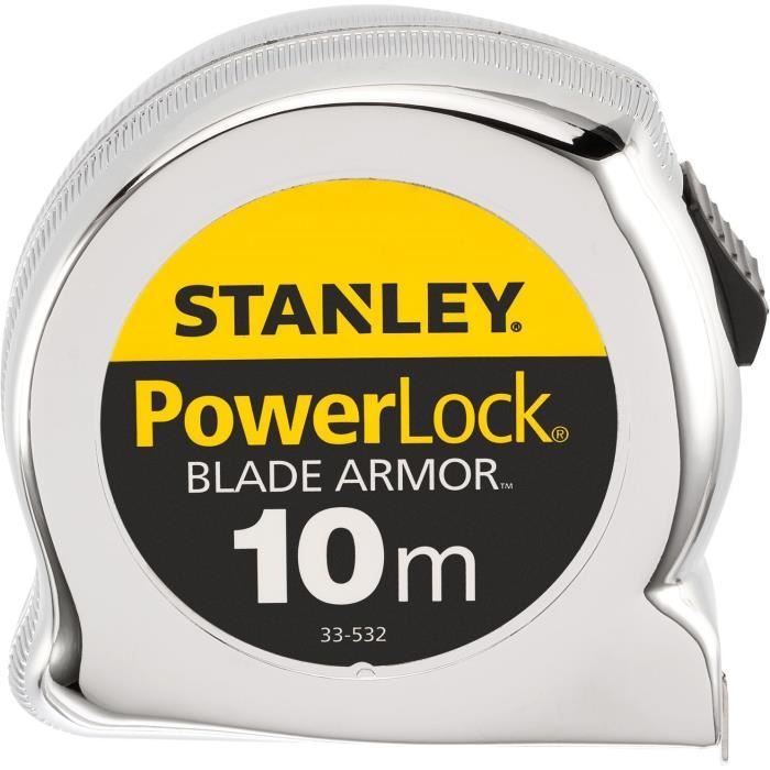 Metre ruban - STANLEY - 0-33-532 - 10 m x 25 mm - Blade Armor - Powerlock