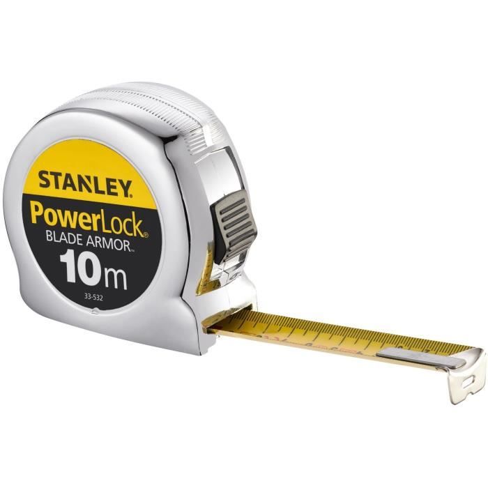 Metre ruban - STANLEY - 0-33-532 - 10 m x 25 mm - Blade Armor - Powerlock
