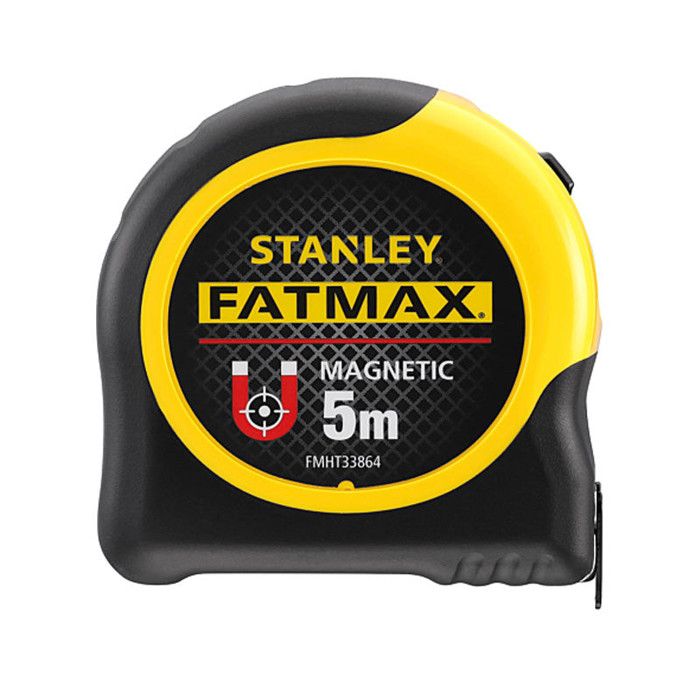 Ruban a crochet magnétique - STANLEY - 5m x 32mm - Revetement Mylar - Anti-abrasion - Largeur 32mm