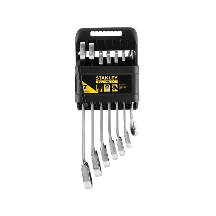 Clé mixte a cliquet réversible - STANLEY FATMAX - FMMT82848-0 - jeu de 7 pieces - 8 a 19 mm