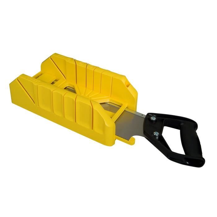 Boite a coupe Holster ABS Plastique + scie a dos integrée - STANLEY - 1-19-800 - 350 mm