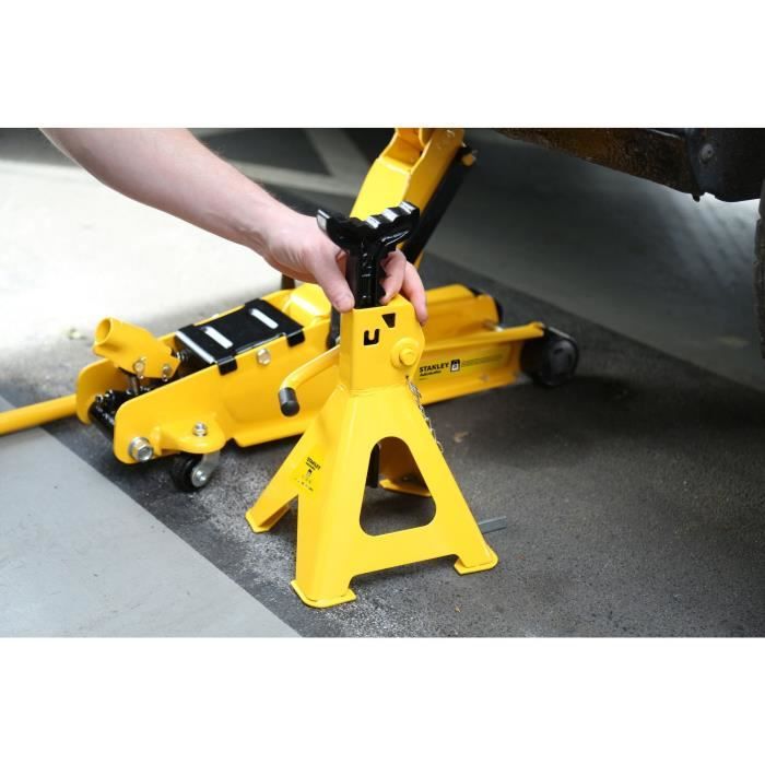 STANLEY - Paire de Chandelles 2 tonnes - STMT81255-1 - Systeme de crémaillere pour adapter la hauteur