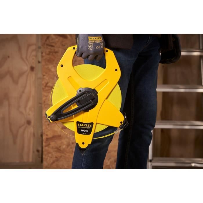 Mesure longue ruban 100mx12,7mm fibre de verre PowerWinder - STANLEY - 2-34-777