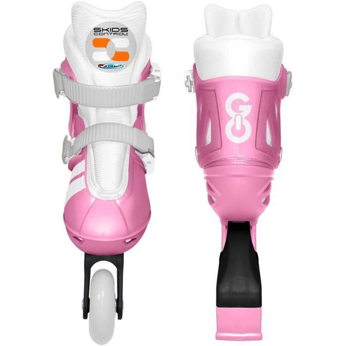 Patins en ligne ajustable - STAMP - SKIDS CONTROL - Taille 30-33 - Rose