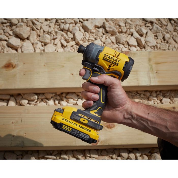Visseuse a impacts - STANLEY FATMAX V20 - SFMCF820D2K-QW - 190 Nm Brushless - Lithium 18V - 2 Batteries 2Ah