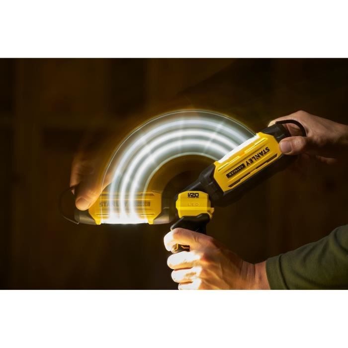 Lampe torche - 18V - STANLEY FATMAX - SFMCL050B-XJ - 3 LED - 700 lumens - Tete pivotante - Sans batterie