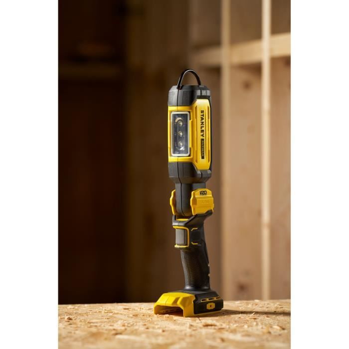 Lampe torche - 18V - STANLEY FATMAX - SFMCL050B-XJ - 3 LED - 700 lumens - Tete pivotante - Sans batterie