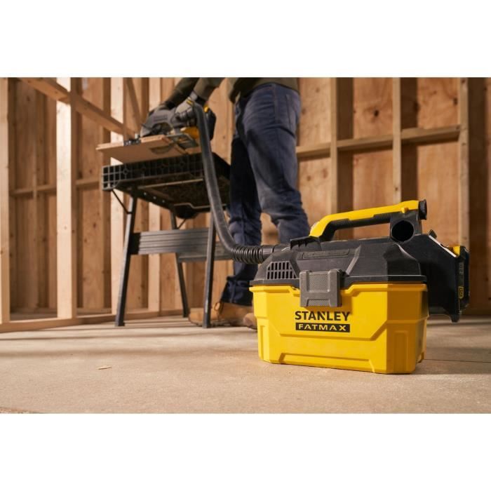 Aspirateur Eau et Poussiere - STANLEY FATMAX V20 - SFMCV002B-XJ - Lithium 18V - Sans Batterie
