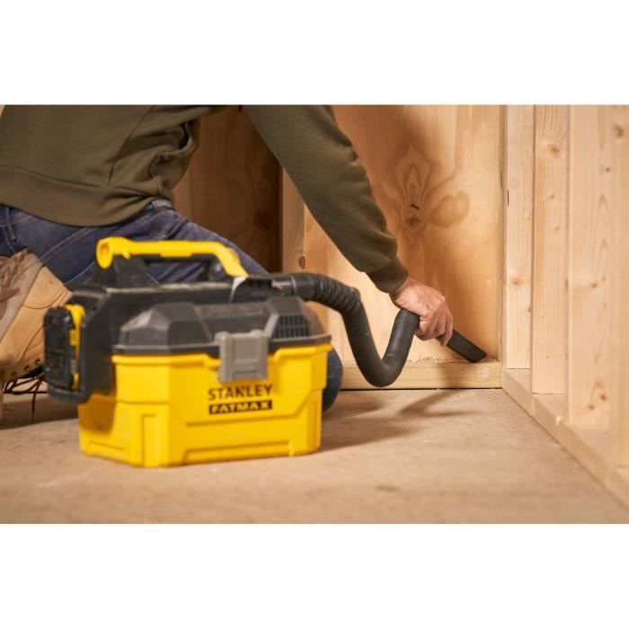 Aspirateur Eau et Poussiere - STANLEY FATMAX V20 - SFMCV002B-XJ - Lithium 18V - Sans Batterie