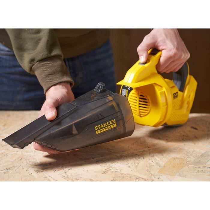 Aspirateur a main sans fil - 18V - STANLEY FATMAX - SFMCVH001B-XJ - sans sac - Sans batterie