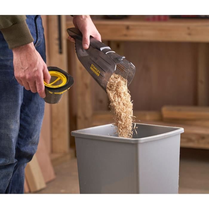 Aspirateur a main sans fil - Stanley Fatmax - SFMCVH001B-XJ - 18V - sans sac - Sans batterie